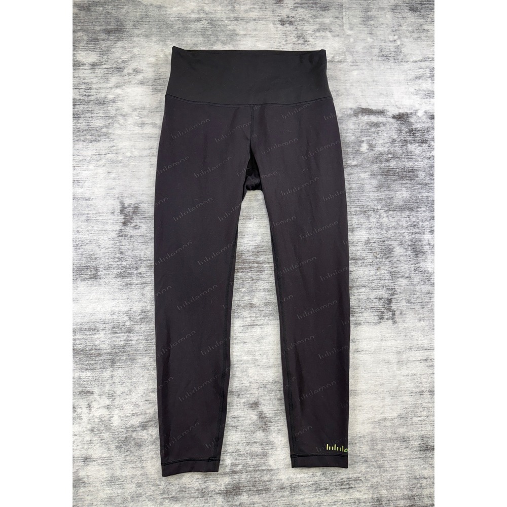 Lululemon Wunder Under High-Rise Tight  Black Tonal Logo Leggings See Measure